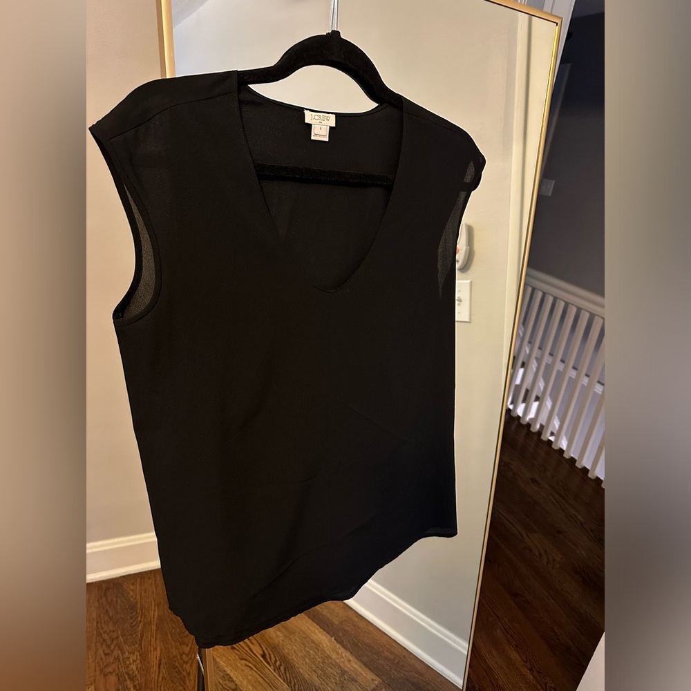 J. Crew size 6 black drapey blouse